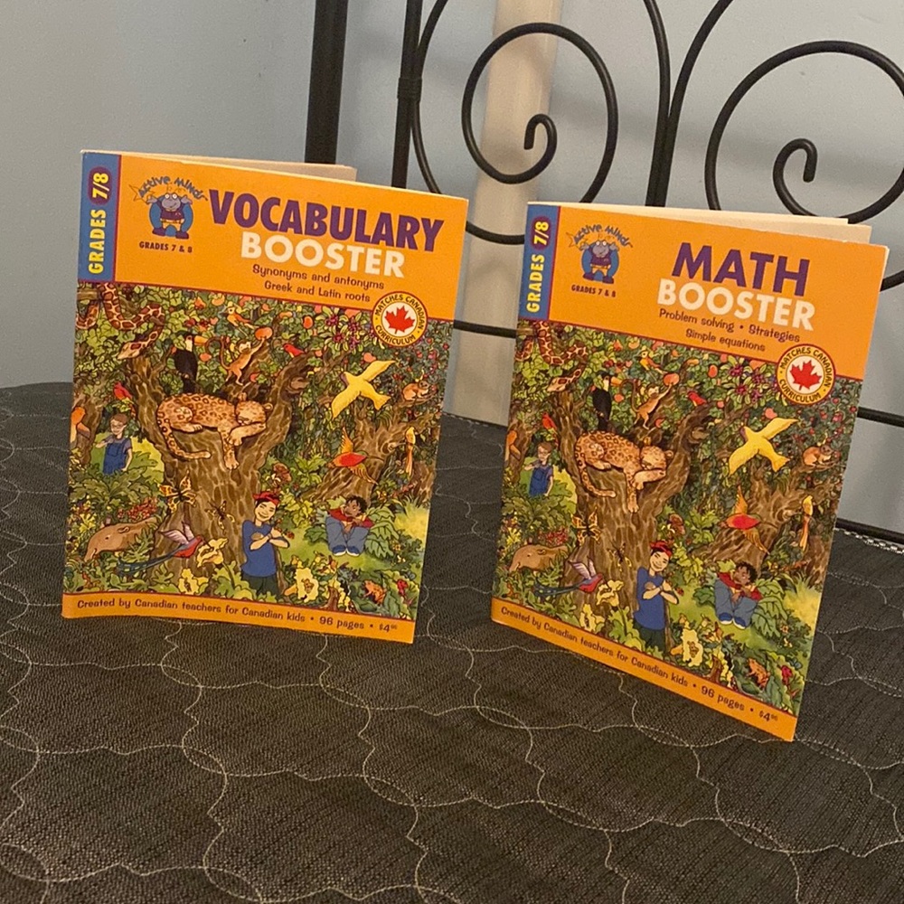 Grade 7/8 vocabulary & Math worksheet booklet